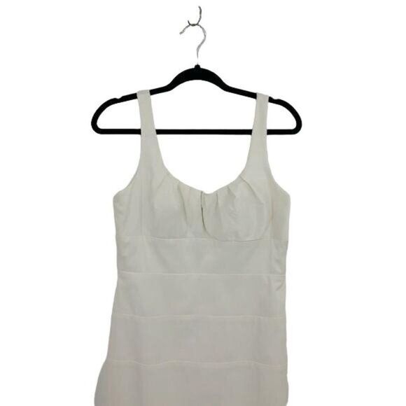 Bisou Bisou Dress White Bodycon Sleeveless Scoop Neck Mini Bachelorette 10 - Picture 4 of 8